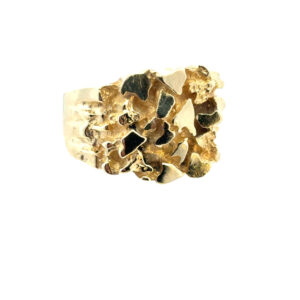 Wide Gold Nugget Ring