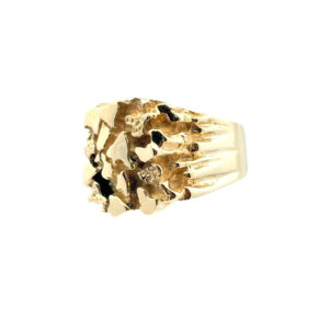 Wide Gold Nugget Ring