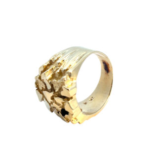 Wide Gold Nugget Ring