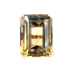 Gold Citrine Gemstone Ring