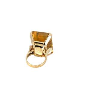 Gold Citrine Gemstone Ring