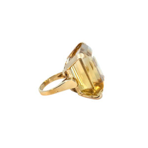 Gold Citrine Gemstone Ring