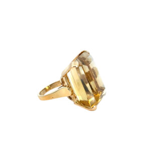 Gold Citrine Gemstone Ring