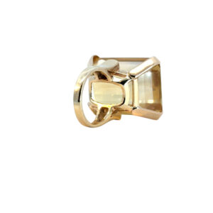 Gold Citrine Gemstone Ring