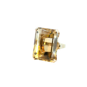 Gold Citrine Gemstone Ring