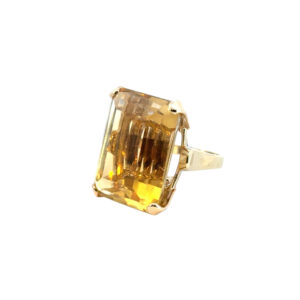 Gold Citrine Gemstone Ring