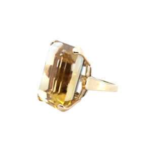 Gold Citrine Gemstone Ring