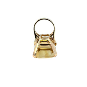 Gold Citrine Gemstone Ring