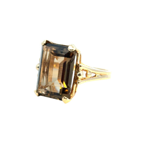 Smoky Quartz Gold Ring