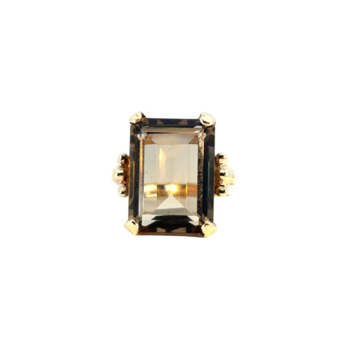 Smoky Quartz Gold Ring