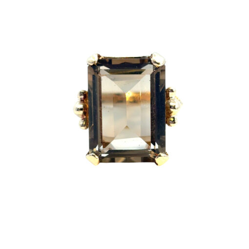 Smoky Quartz Gold Ring