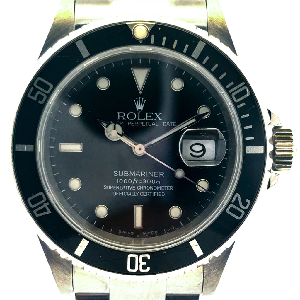 Rolex 16610 Submariner Black Dial and Black Bezel Watch