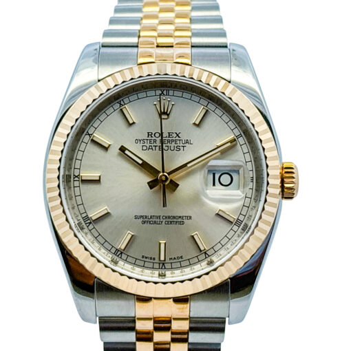 Rolex 116233 Datejust Two Tone Silver Dial Watch - Image 8