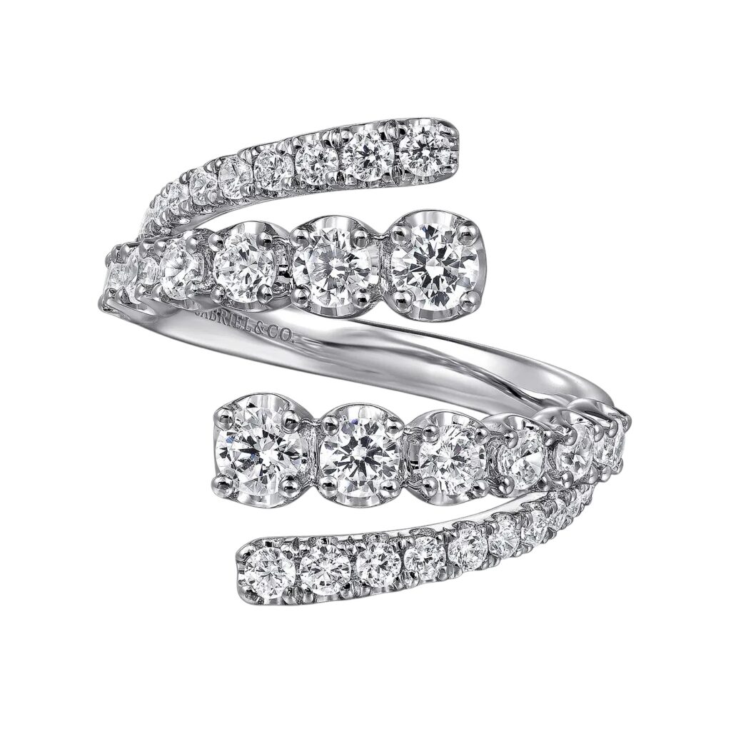 Gabriel Diamond Bypass Ring