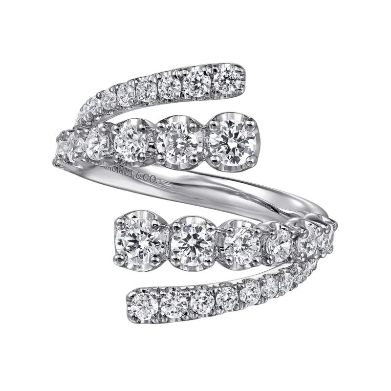 Gabriel Diamond Bypass Ring