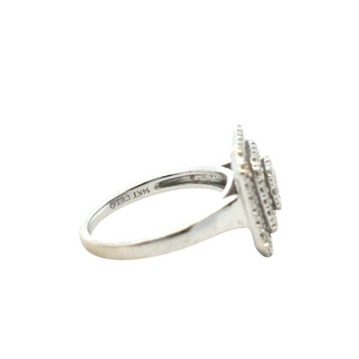 14k White Gold approx. 1.7ctw Round Pave Diamond Square Ring - Image 13