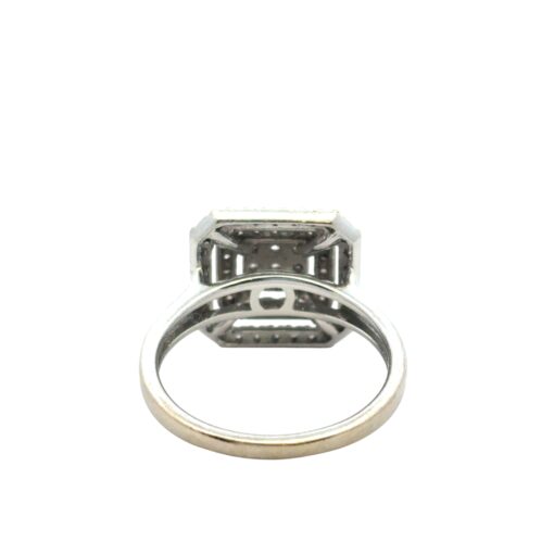 14k White Gold approx. 1.7ctw Round Pave Diamond Square Ring - Image 14