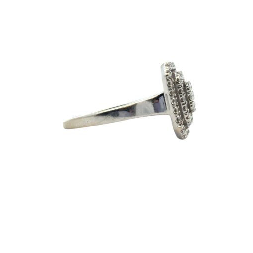 14k White Gold approx. 1.7ctw Round Pave Diamond Square Ring - Image 5