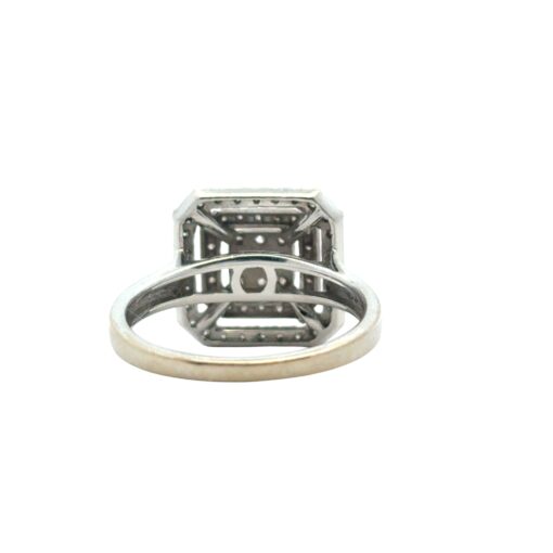 14k White Gold approx. 1.7ctw Round Pave Diamond Square Ring - Image 6