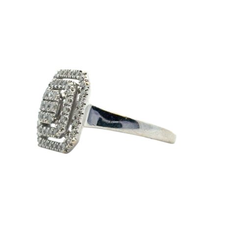 14k White Gold approx. 1.7ctw Round Pave Diamond Square Ring - Image 8