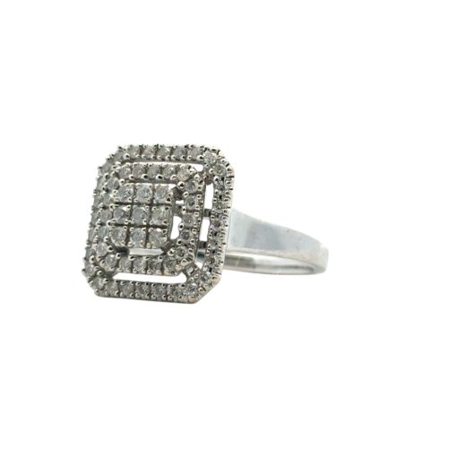 14k White Gold approx. 1.7ctw Round Pave Diamond Square Ring - Image 9