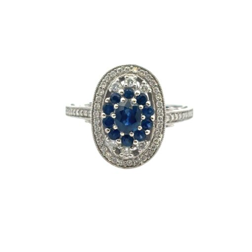 Diamond Sapphire Cocktail Ring