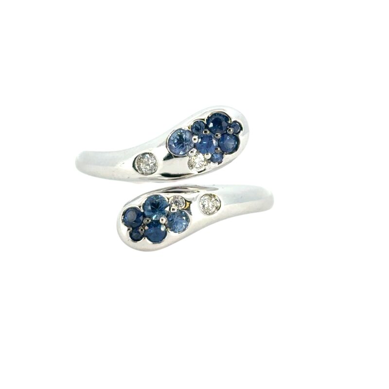 Sapphire Diamond Snake Ring