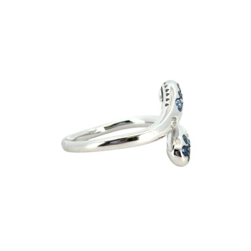 Sapphire Diamond Snake Ring
