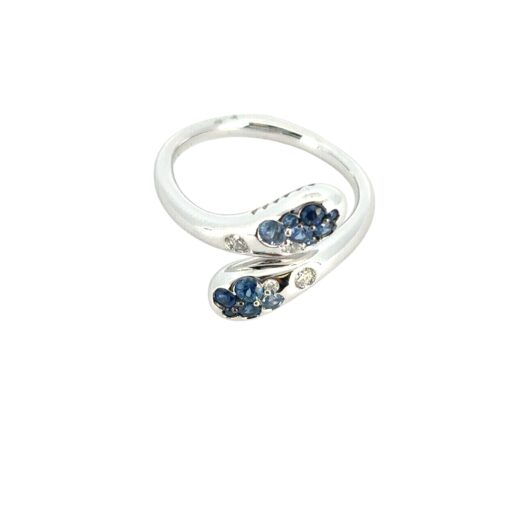 Sapphire Diamond Snake Ring