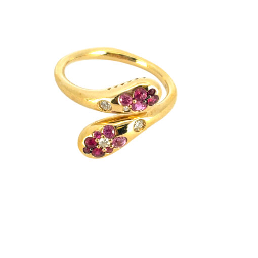Ruby Diamond Snake Ring