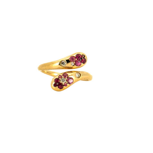 Ruby Diamond Snake Ring