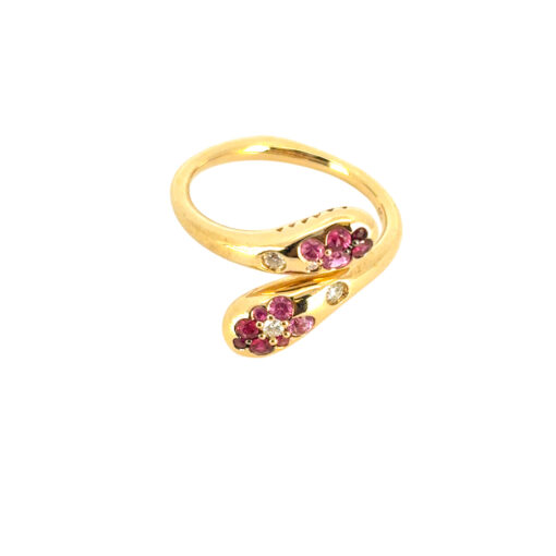 Ruby Diamond Snake Ring