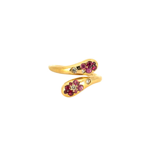 Ruby Diamond Snake Ring