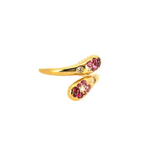 Ruby Diamond Snake Ring