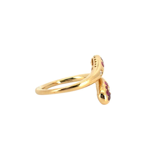 Ruby Diamond Snake Ring