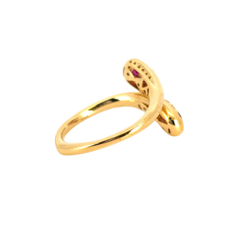 Ruby Diamond Snake Ring