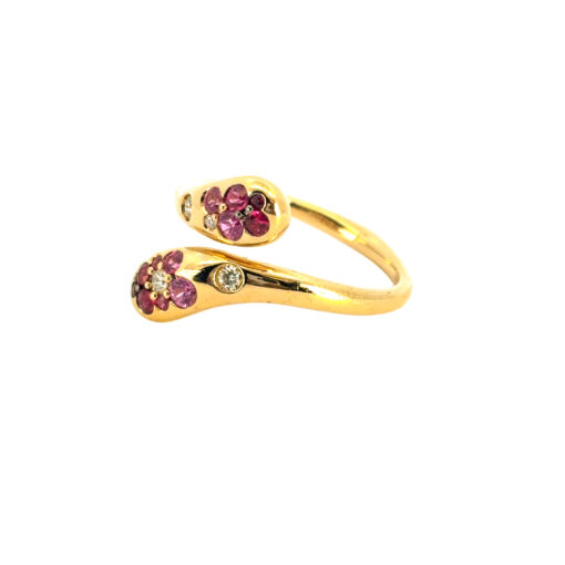 Ruby Diamond Snake Ring