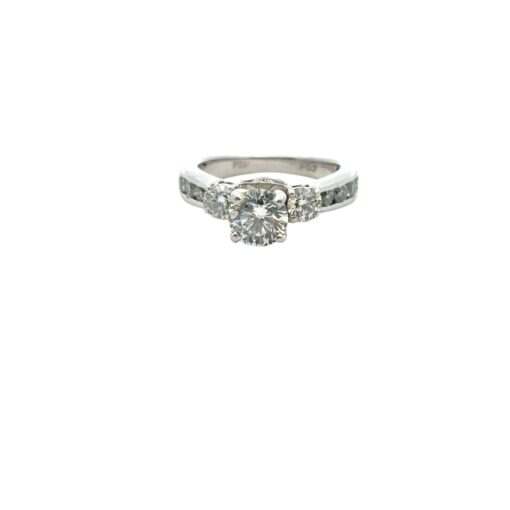 Platinum approx. 1.36ctw Natural Round Diamond Engagement Ring - Image 3