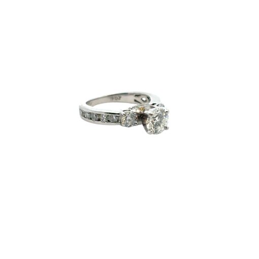 Platinum approx. 1.36ctw Natural Round Diamond Engagement Ring - Image 4