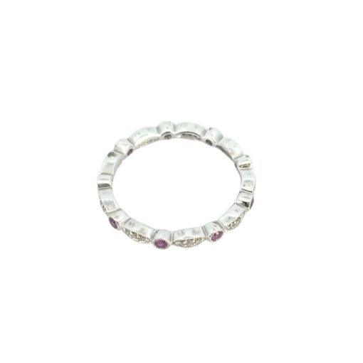 Pink Sapphire Diamond Ring
