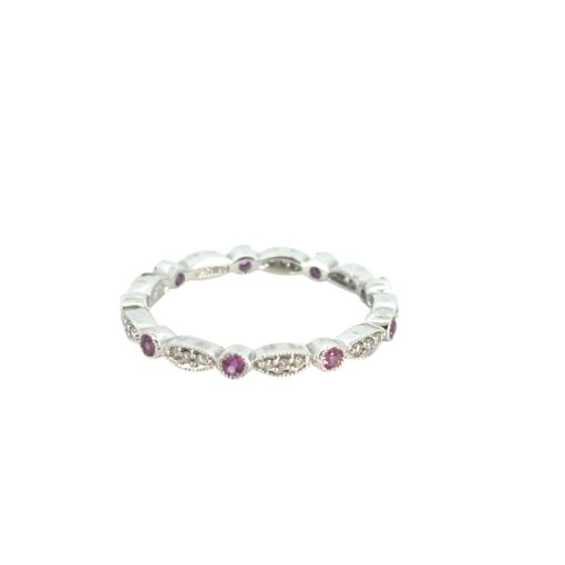 Pink Sapphire Diamond Ring
