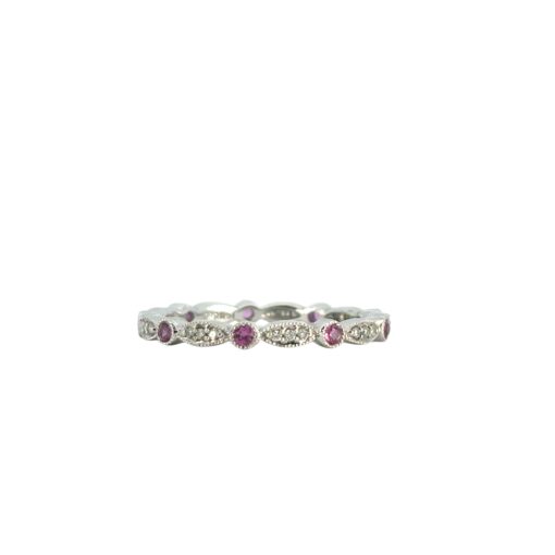 Pink Sapphire Diamond Ring