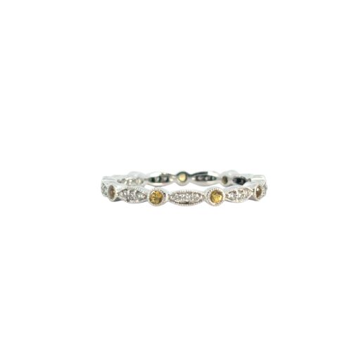 Yellow Sapphire Diamond Ring