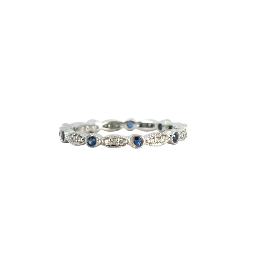 Blue Sapphire Diamond Ring