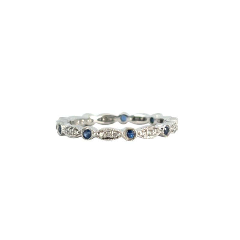 Blue Sapphire Diamond Ring
