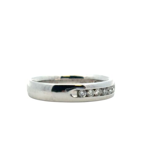 14k White Gold approx. 0.24ctw Diamond Wedding Band Ring - Image 4