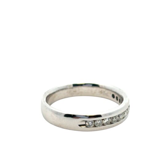 14k White Gold approx. 0.24ctw Diamond Wedding Band Ring - Image 10