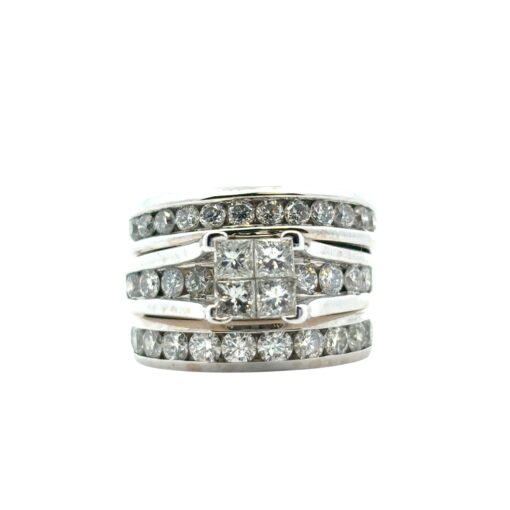 3 Row Diamond Ring