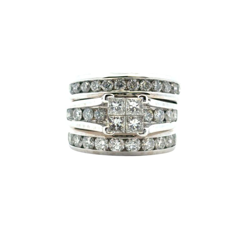 3 Row Diamond Ring