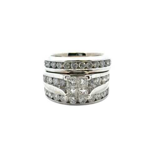 3 Row Diamond Ring